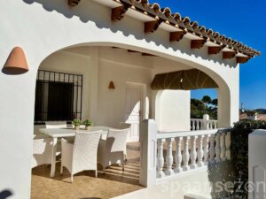 Villa Lara in Moraira with covered terrace and sea views
