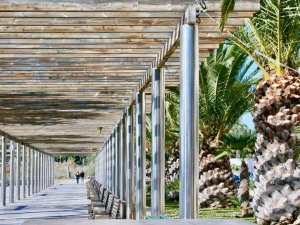Boulevard of Moraira on the Costa Blanca in Spain