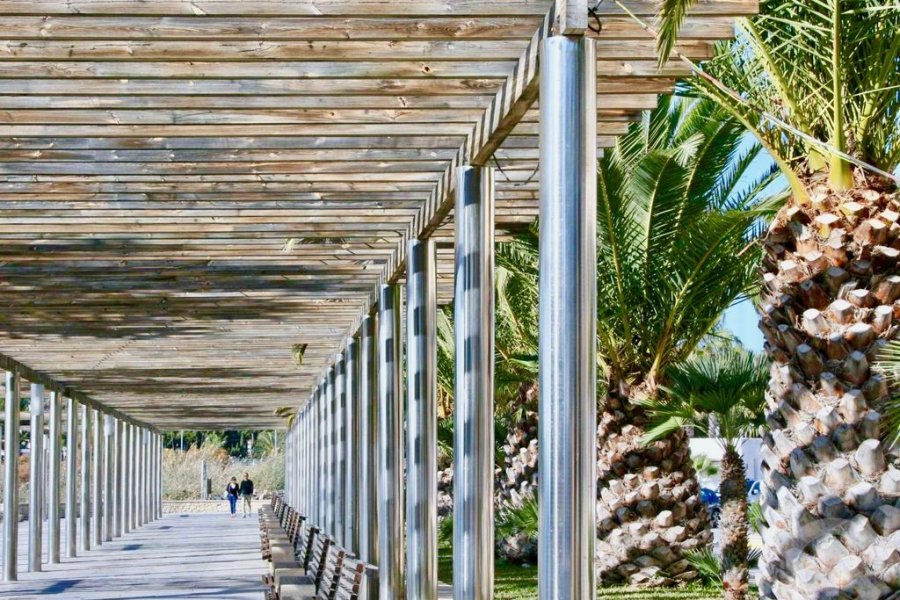 Boulevard of Moraira on the Costa Blanca in Spain