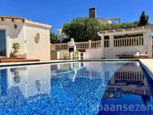Private pool in front of the villa with large terrance