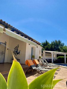 Casa Maia in Moraira has a large terrace with private swimming pool
