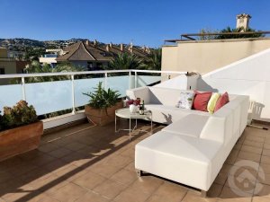 Penthouse Moraira with rooftop terrace and lounge corner