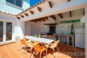 casa rosana with a outdoor kitchen and bbq in moraira costa blanca