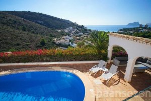 Villa Bahia del Portet in Moraira with private pool and full privacy.