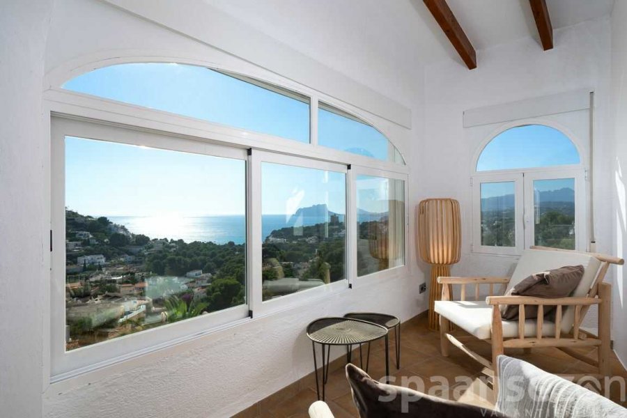 Villa Bahia del Portet in Moraira has a master bedroom with beautiful views.