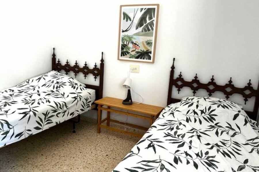 This villa in Benissa has 3 bedrooms with comfortable beds.