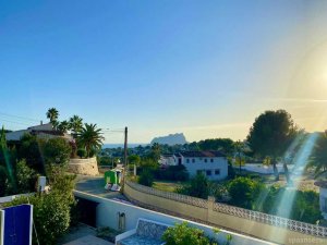 Luxury holiday villa in Moraira with sea view from the balcony.