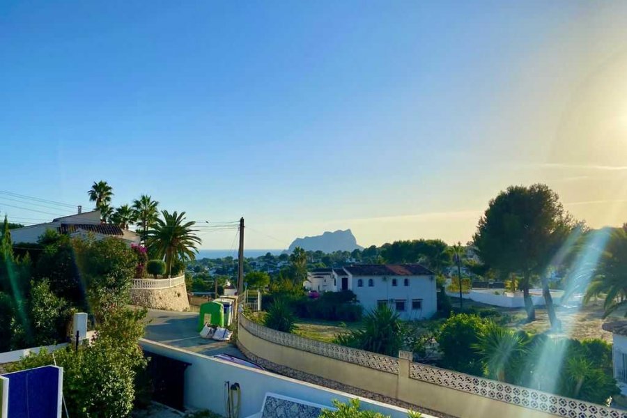 Luxury holiday villa in Moraira with sea view from the balcony.