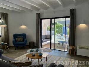 Luxury holiday villa in Moraira with cozy living room and lots of natural light.