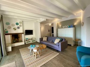 Luxury holiday villa in Moraira with cozy living room.