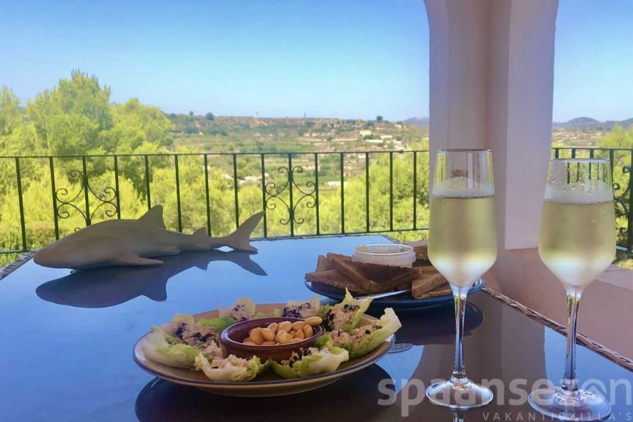 Holidayvilla Juntos with large covered terrace and beautiful views.