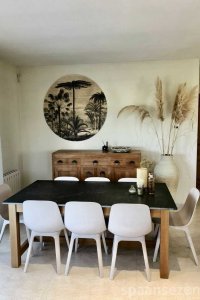 Holiday Villa in Moraira with an open dinning area in the living room