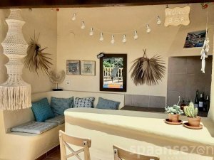 Outdoor bar next to the pool at Villa Terramar