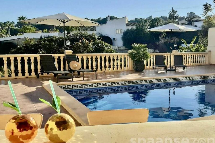 Terrace around the private swimmingpool at Villa Terramar Benissa Costa